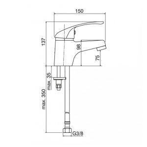 Slavina za lavabo MINOTTI STANDARD-6885 1