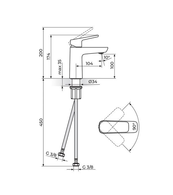 Slavina za lavabo Stolz 130101W