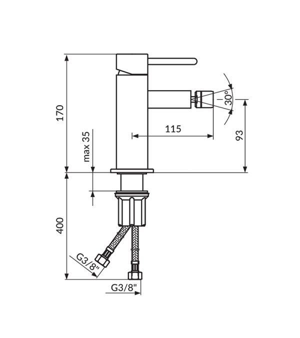 Slavina za bide Zerro JD39101