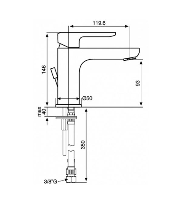 Baterija za lavabo Emmevi Nefer QO77003