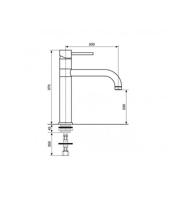 Baterija za lavabo Emmevi Piper BR45007BIG