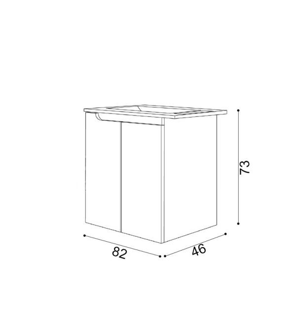 Lavabo sa ormarićem Euridika HK-82cm Tartuf