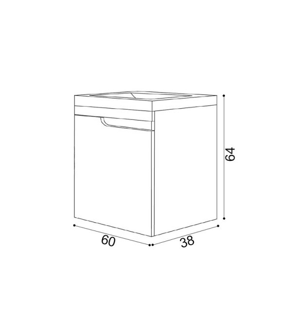 Lavabo sa ormarićem Euridika LH-60cm Piramida