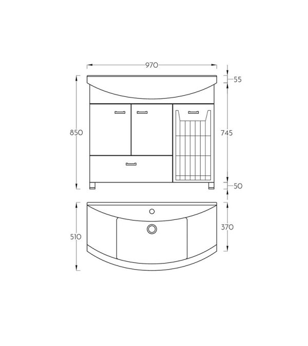 Lavabo sa ormarićem Pino Art Klasik-0103