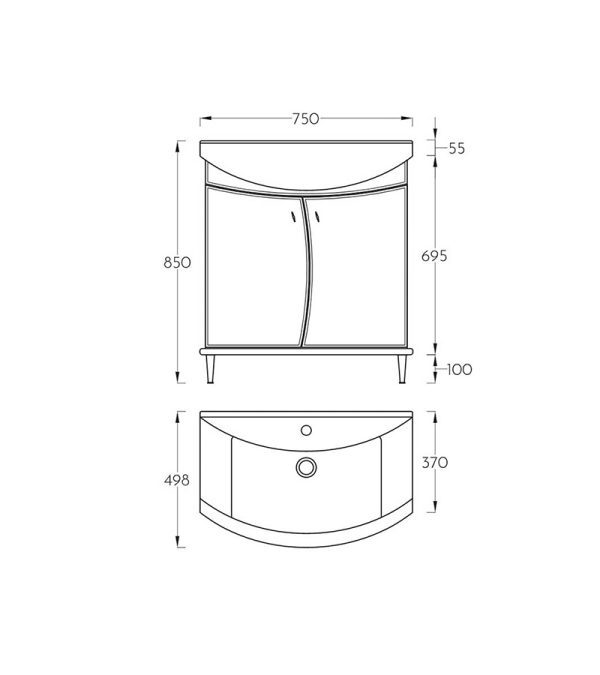 Lavabo sa ormarićem Pino Art Mond-0008