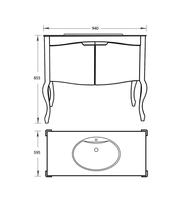 Lavabo sa ormarićem Pino Art Rustik-0342