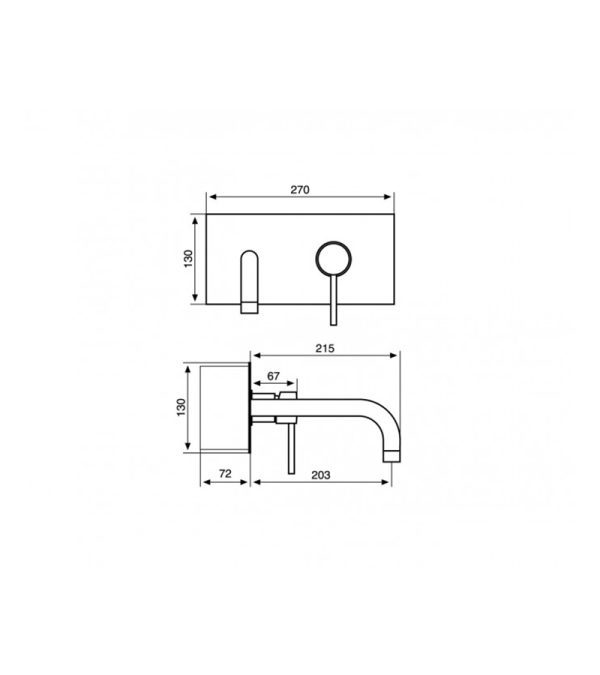 Ugradna baterija za lavabo Emmevi-CR45053