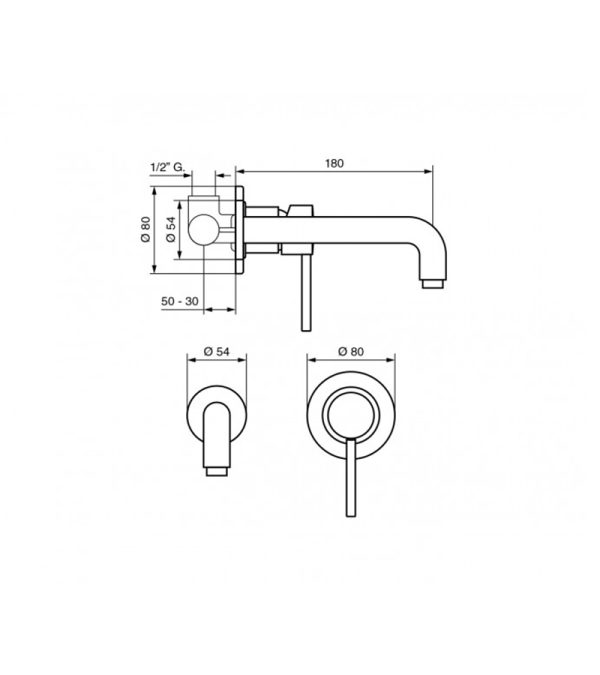 Ugradna baterija za lavabo Emmevi-CR45055