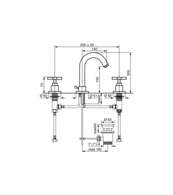 Ugradna baterija za lavabo Emmevi-Spirit-New CR31033