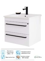 Lavabo sa ormarićem Pino Art Atria 65cm 0976 bela
