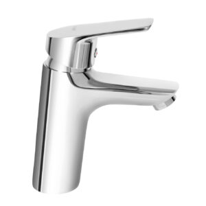 Baterija za lavabo MINOTTI potisna krivi izliv T/H