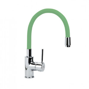 Baterija za sudoperu MINOTTI TUBO sa 3 cevi gibljiva lula tamno siva