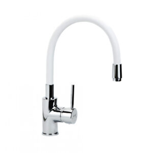 Baterija za sudoperu MINOTTI TUBO sa 2 cevi labud crna boja