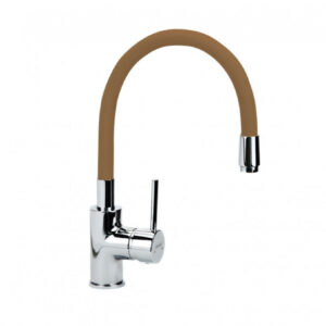 Baterija za sudoperu MINOTTI TUBO sa 2 cevi gibljiva lula antracit