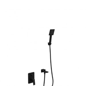 Ugradna baterija sa tuš setom MINOTTI QUADRA NEW S02 mat crna