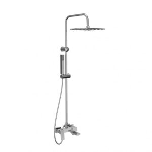 Baterija za tuš sa preklopnom lulom MINOTTI QUADRA NEW sa komplet usponskim tušem