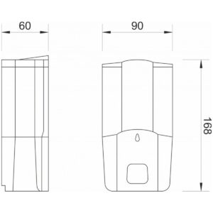 Dozer sapuna MINOTTI 500ml ABS hrom providni