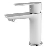 Baterija za lavabo MINOTTI STELA bela / hrom bez POP-UP