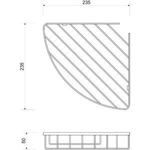 Držač MINOTTI 250x250 žičani ugaoni aluminijum