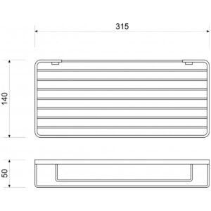 Držač MINOTTI 300x80 žičani aluminijum