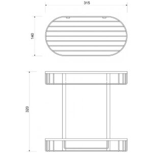 Držač MINOTTI 330x170x330 žičani dupli aluminijum
